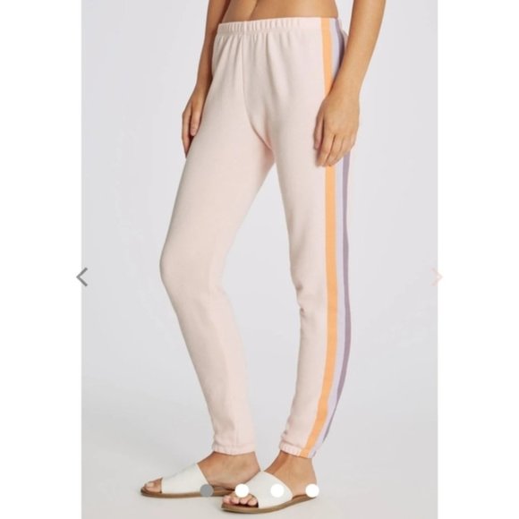 Wildfox Pants - WILDFOX GRAPEFRUIT STRIPE KNOX SWEATPANTS NWT